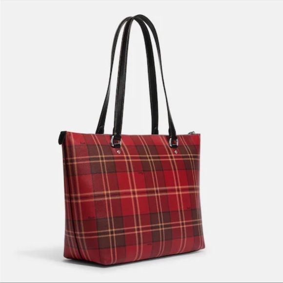 Coach Gallery Tote & Wallet in Plaid print - Picture 6 of 8